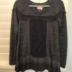 Anthropology Meadow Rue long sleeve tunic top